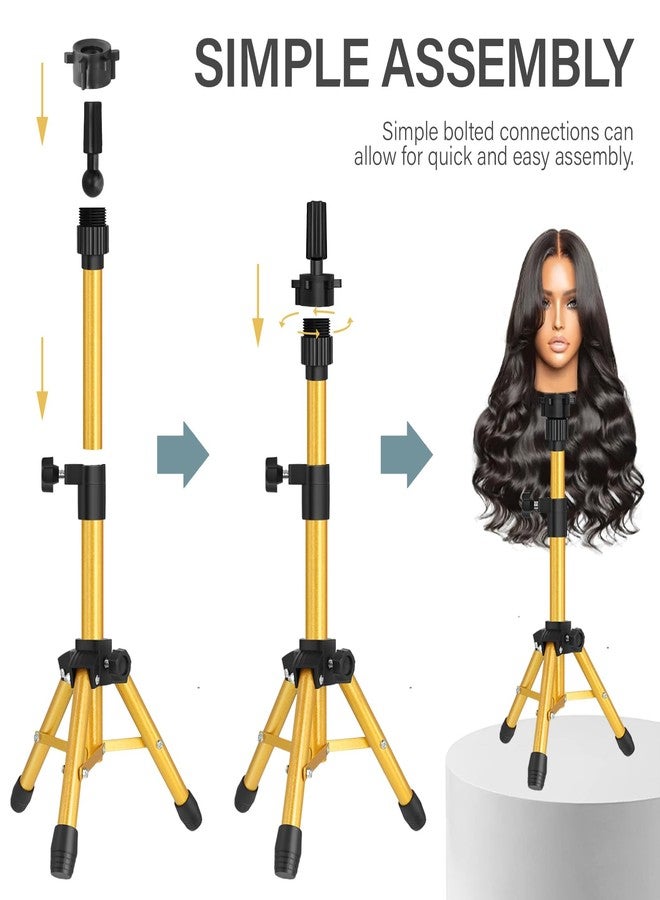 AliLeader Mannequin Head Stand 25 Inch Mannequin Head with Stand Adjustable Wig Head Stand Wig Stand Tripod for Mannequin Head (Mannequin Head Not Included) - Image 3